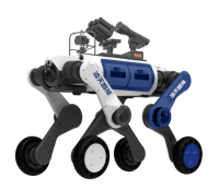 反恐防暴輪足機器狗（輪足，自組網+集成一體式遙控器+38mm六連發(fā)射器+捕捉網發(fā)射器）